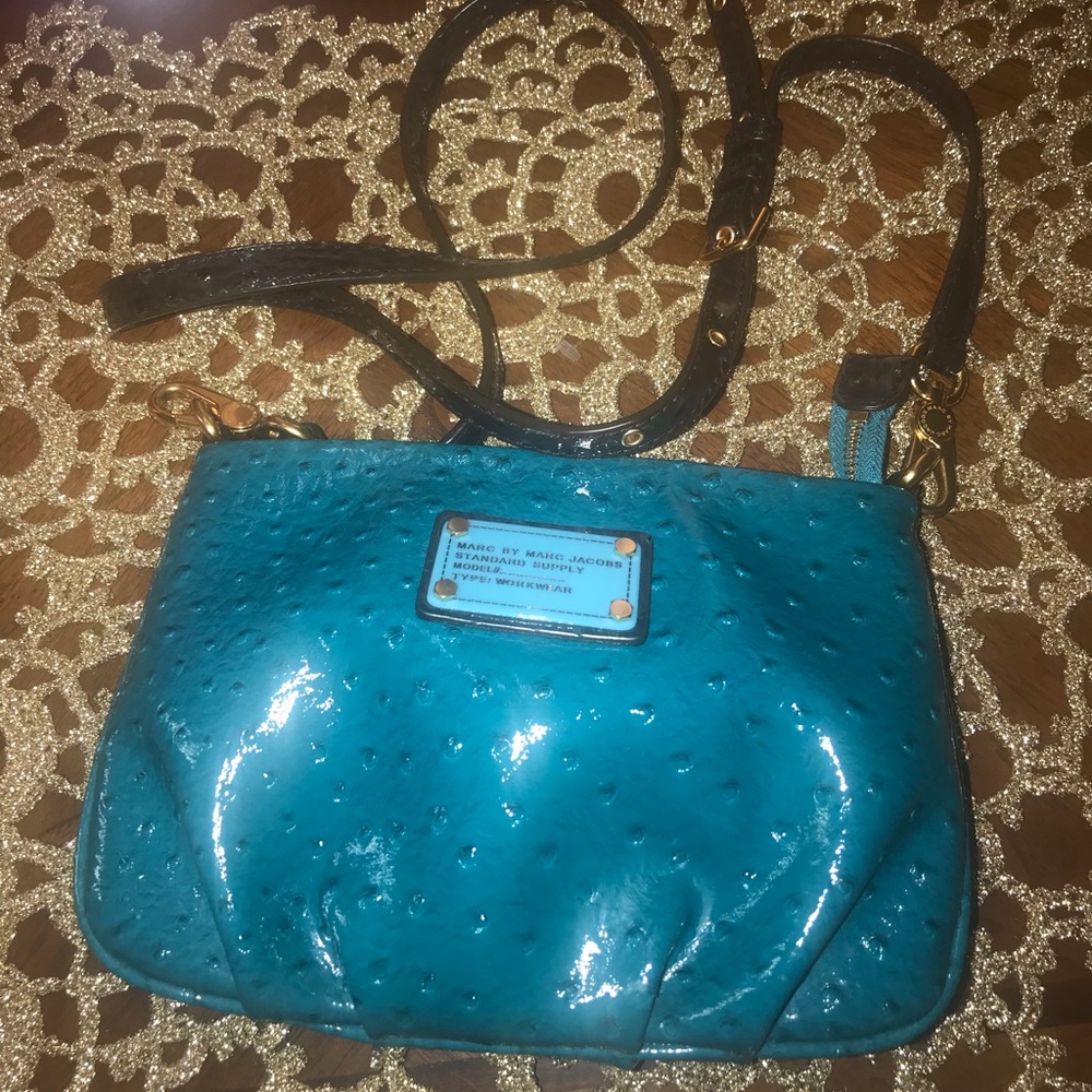 MARC JACOBS crossbody purse, turquoise blue. LIKE NEW CONDITION. - Picture 1 of 6
